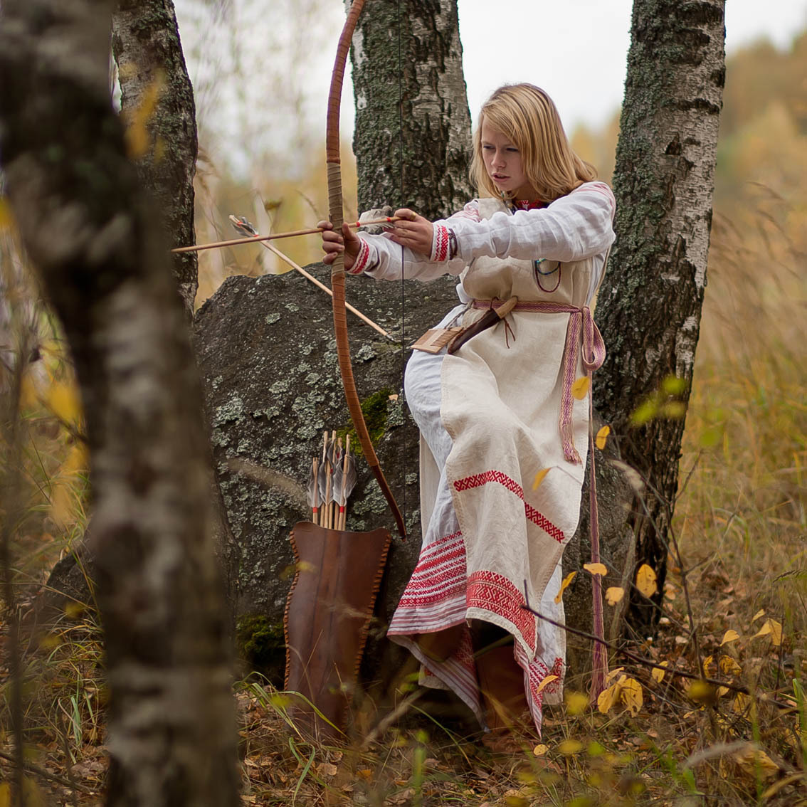 Sexy photo Girls in Slavic costumes